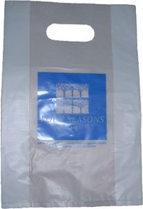 Patch Handle Carrier Bag Semi-Clear
