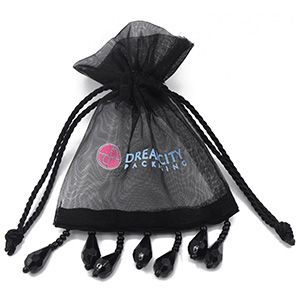 Beaded Organza Gift Bags with Logo