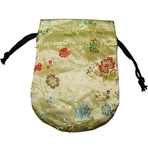Brocade Pouch with Round Bottom