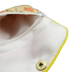 Bolsas para joias personalizadas carteiras de seda brocado com botão de pressão e zíper