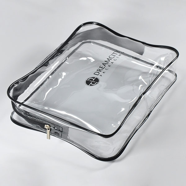 カスタムロゴ入りの透明なプラスチック旅行用トイレタリーバッグ