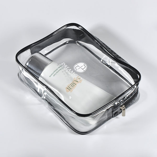 カスタムロゴ入りの透明なプラスチック旅行用トイレタリーバッグ