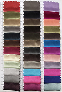 Tabela de cores de tecido acetinado 7