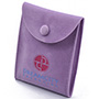 Pochette à bijoux personnalisée sac en velours à soufflet avec bouton pression et logo