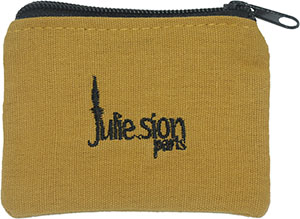 Cotton Zipper Pouches Cosmetic Bags with Embroidered Logo