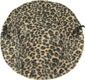 Involucro circolare in eco-pelliccia con fodera in raso leopardo