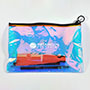 旅行メイクアップ用の虹色のホログラフィック PVC スライダー バッグ