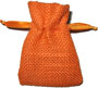 Pochette à bijoux personnalisée en toile de jute avec cordon de serrage, orange