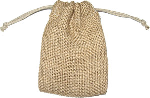 Bolsas personalizadas para el favor de la boda de yute o arpillera con cordón