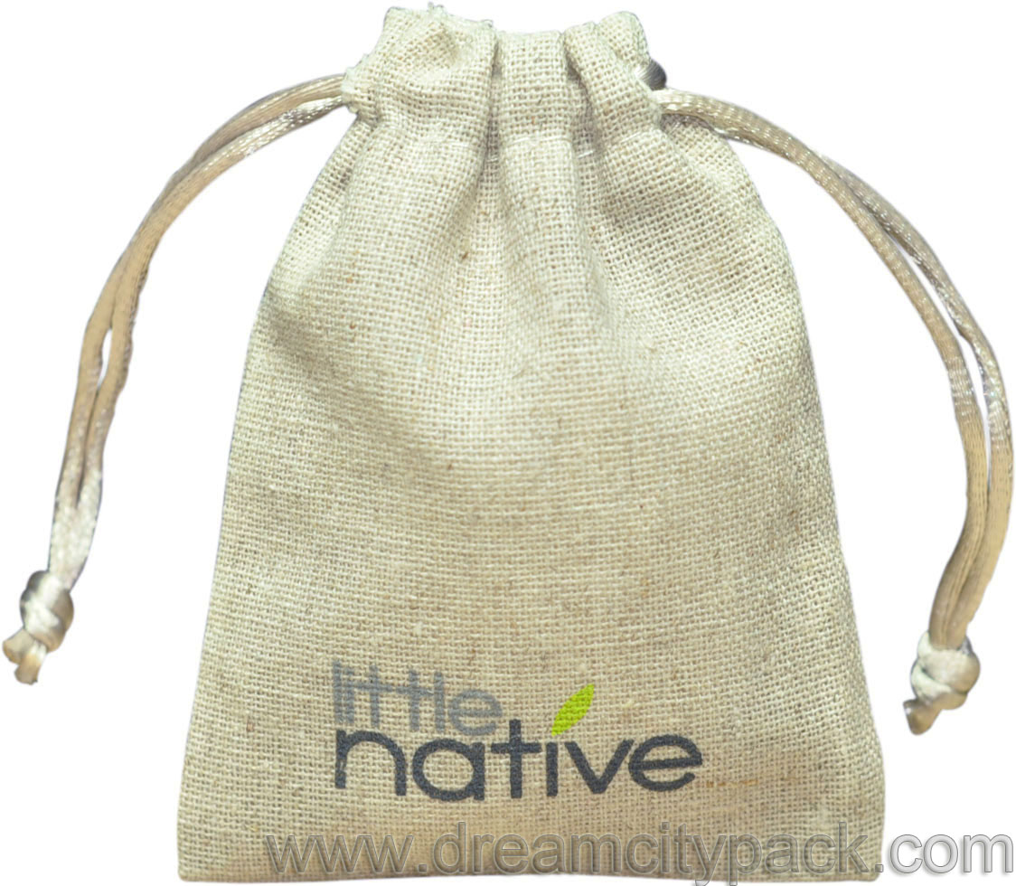 Custom Natural Linen Drawstring Bag Wholesale