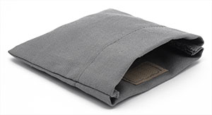 Pochette en lin avec Velcro en taille et couleur personnalisées, gris