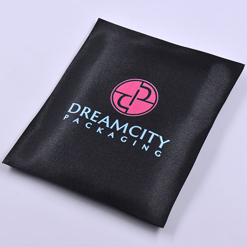 Almofada de cetim estampada com logotipo bolsa pequena para lembrancinhas de festa