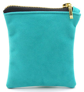 Bolsa de terciopelo con cremallera metálica en tamaño y color personalizados