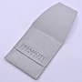 Bolsa para joias personalizada envelope de camurça de microfibra com faixa e logotipo gravado