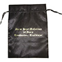 Grands sacs à cheveux en satin avec logo en aluminium personnalisé