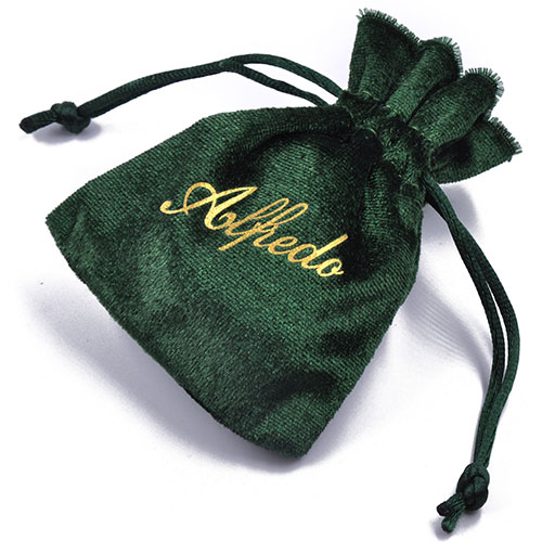 Bolsa de joias de veludo de seda supermacia com logotipo personalizado