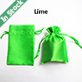 Wholesale Satin Bags Silk Drawstring Pouches in Stock, Lime