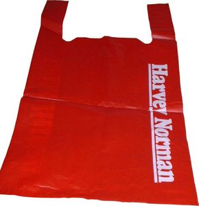 Bolsa de camiseta impreso rojo