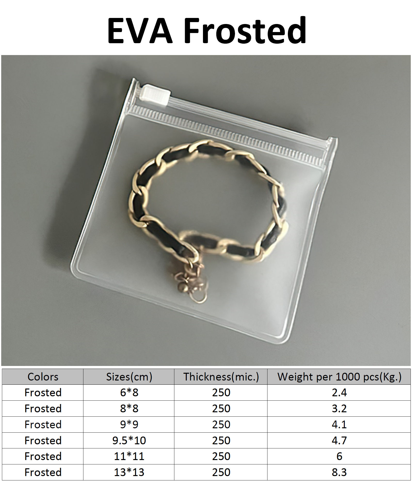 Borsa con cursore spessa in EVA satinato per gioielli Custodia antiossidante a prova di umidità
