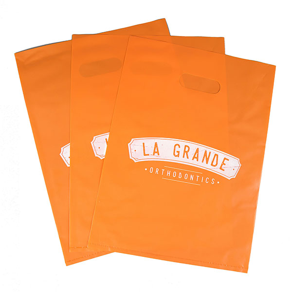 PE Punched Hole Die-cut Carrier Bag in Stock Wholesale