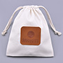 Bolsa de cordão de algodão de marca com logotipo gravado