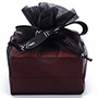 Branded Organza Bags with Square Bottom and Custom Printed Ribbon