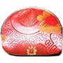 Carteira de seda brocado personalizada bolsa de maquiagem e joias com zíper, rosa