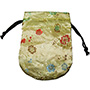 Bolsa de brocado con fondo redonda marfil