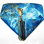 Sweet Heart Brocade Pouch Blue