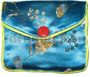 Brocade Jewellery Pouch Cyan