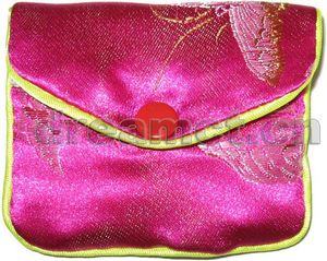 Brocade Jewellery Purse Purple 2