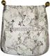Brocade Jewelry Pouch with Round Bottom Silver