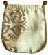 Bolsa de brocado para joyas con fondo redonda dorado