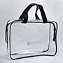 Clear Plastic Travel Toiletry Bags with Custom Logo, with Handle.
