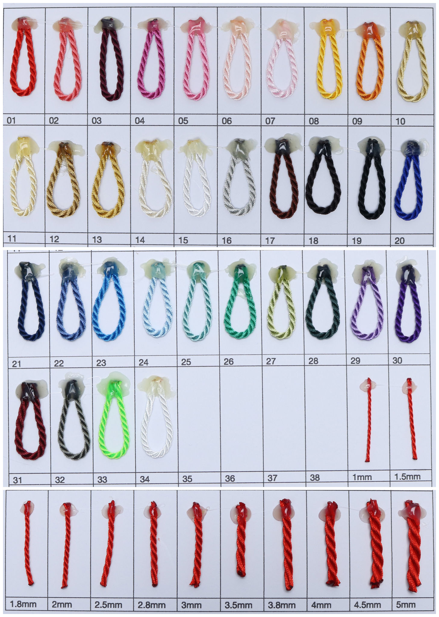 3 strand twisted rope colors