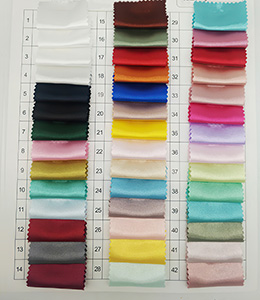 Tabela de cores de seda artificial 1