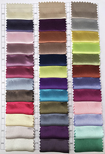 Tabela de cores de tecido acetinado 8