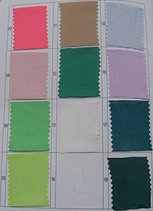 Satin Fabric Color Chart 5