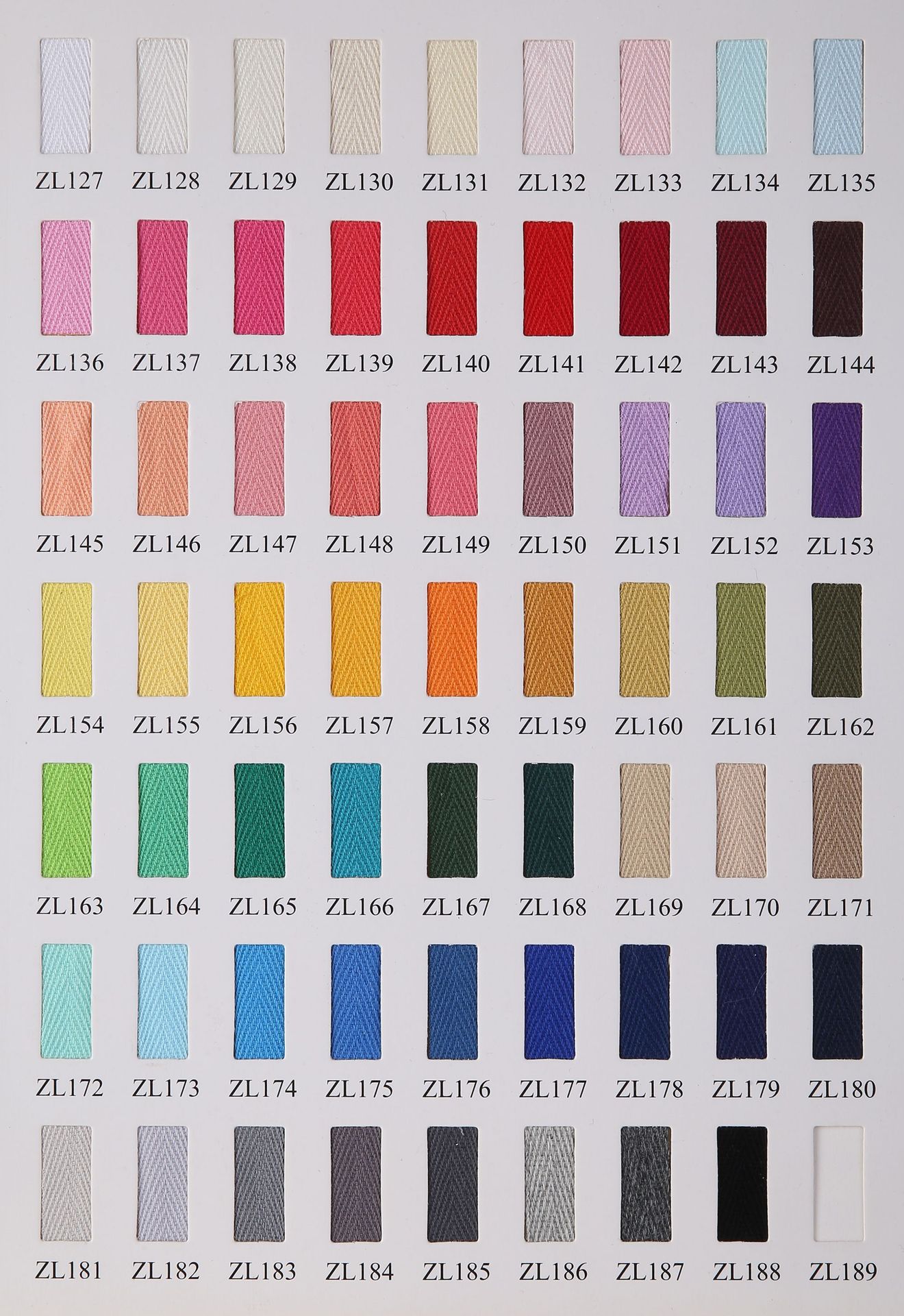 cotton ribbon color chart