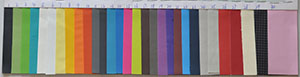 Fabric color chart and options.