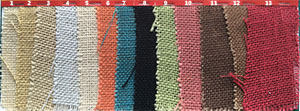 Carta de colores de tela de arpillera yute