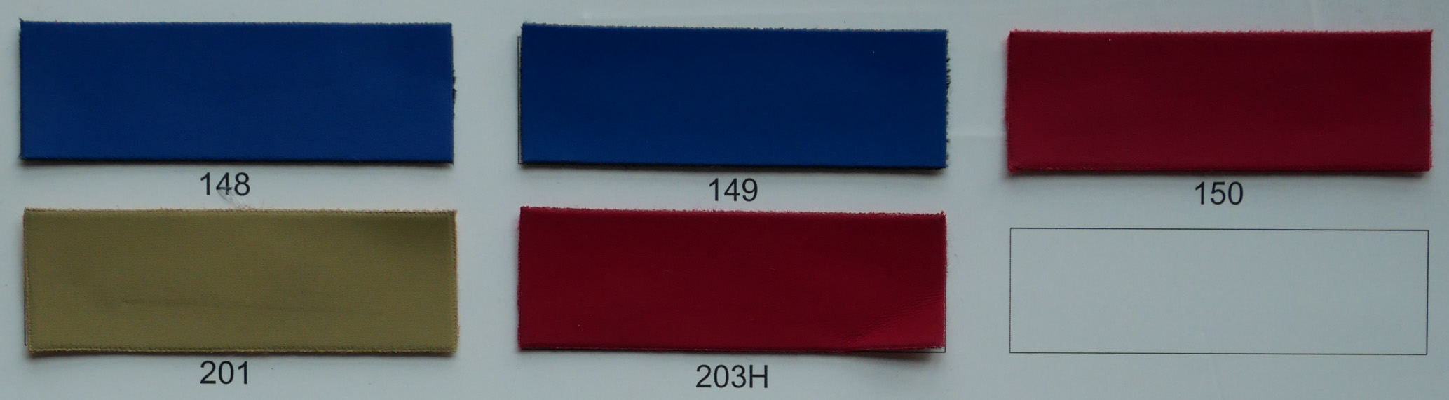 Soft and Smooth Matt Leather Color Chart