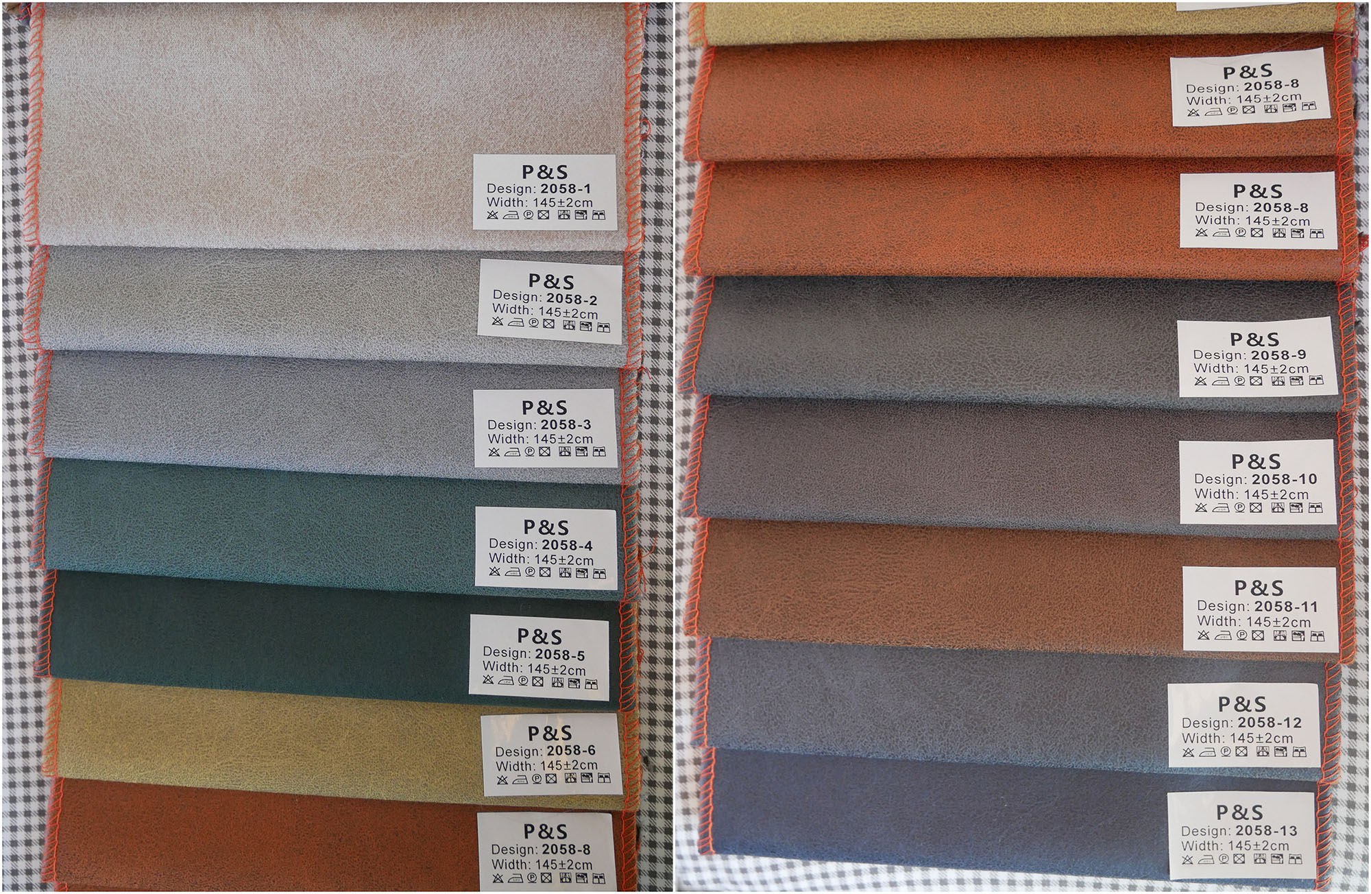 Waterproof Technical Leather Fabric Color Chart
