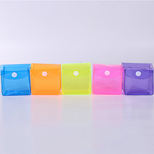 Wholesale Colorful Plastic Gift Packaging Bag Gusseted Snap Pouch