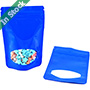 Wholesale Colorful Stand up Ziplock Bag with Window, Blue