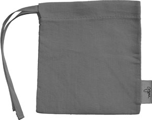Cotton Drawstring Bag with Custom Label Logo and Grosgrain Ribbon