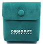 Bolsa para joyería personalizada bolsa con fuelle de terciopelo con botón a presión y logotipo