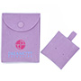 Bolsa para joyería personalizada bolsa con fuelle de terciopelo con botón a presión y logotipo, con almohadilla de inserción