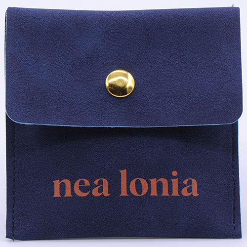 Custom Jewelry Pouch Small Leather Snap Closure Bag with Logo