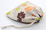 Custom Linen Drawstring Bags Jewellery Pouches with Multicolored All Over Print